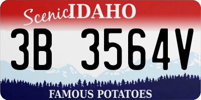 ID license plate 3B3564V