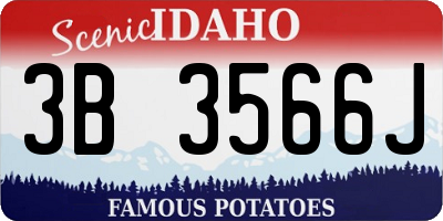 ID license plate 3B3566J