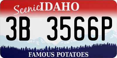 ID license plate 3B3566P