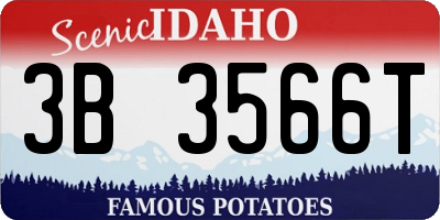 ID license plate 3B3566T