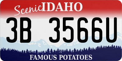 ID license plate 3B3566U