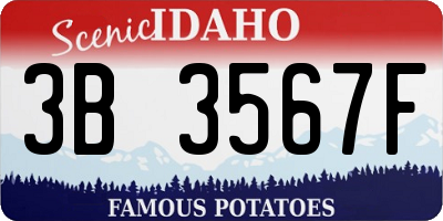 ID license plate 3B3567F