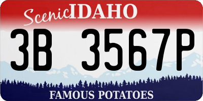 ID license plate 3B3567P