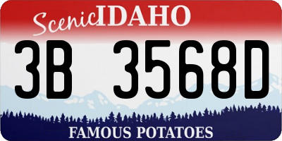 ID license plate 3B3568D