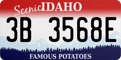 ID license plate 3B3568E