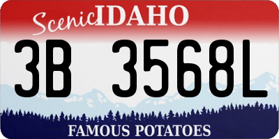 ID license plate 3B3568L