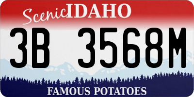 ID license plate 3B3568M
