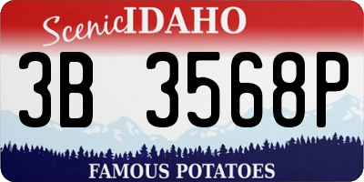 ID license plate 3B3568P