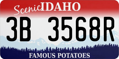 ID license plate 3B3568R