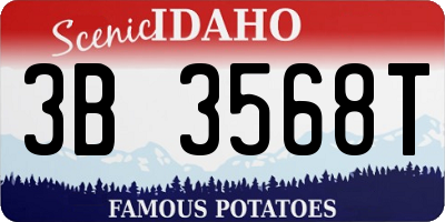 ID license plate 3B3568T