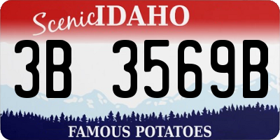 ID license plate 3B3569B