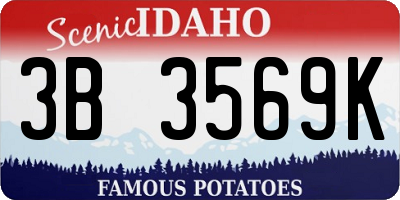 ID license plate 3B3569K