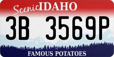 ID license plate 3B3569P