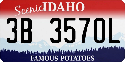 ID license plate 3B3570L