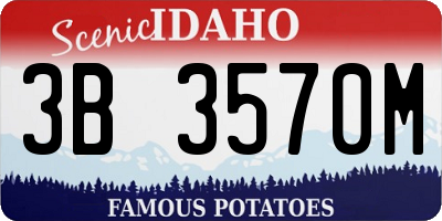 ID license plate 3B3570M