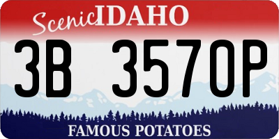 ID license plate 3B3570P