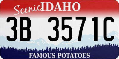 ID license plate 3B3571C