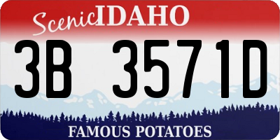 ID license plate 3B3571D