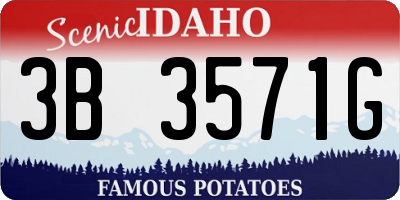 ID license plate 3B3571G