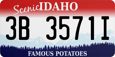 ID license plate 3B3571I