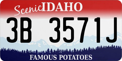 ID license plate 3B3571J