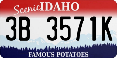 ID license plate 3B3571K