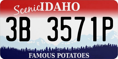 ID license plate 3B3571P