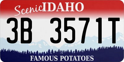 ID license plate 3B3571T