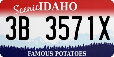 ID license plate 3B3571X