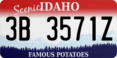 ID license plate 3B3571Z