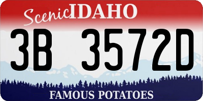 ID license plate 3B3572D