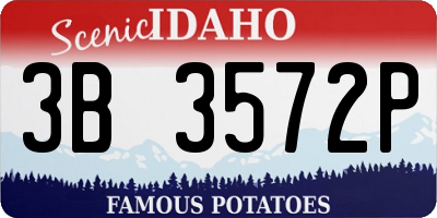 ID license plate 3B3572P