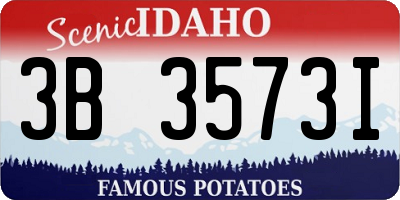 ID license plate 3B3573I