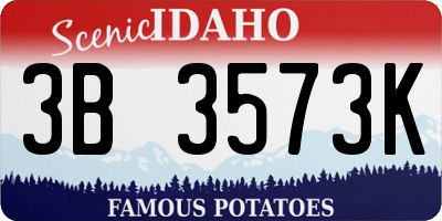 ID license plate 3B3573K