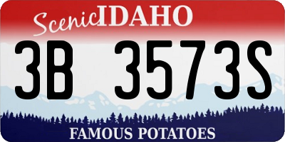 ID license plate 3B3573S