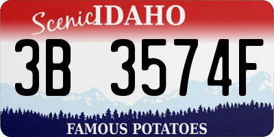 ID license plate 3B3574F