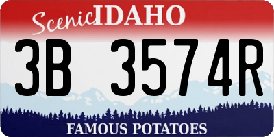 ID license plate 3B3574R