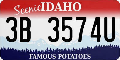 ID license plate 3B3574U