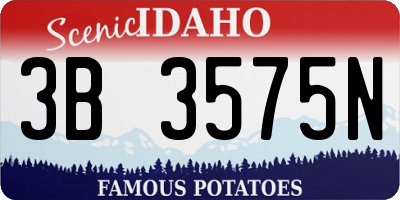 ID license plate 3B3575N
