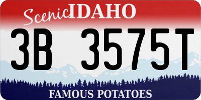 ID license plate 3B3575T