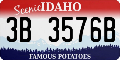 ID license plate 3B3576B
