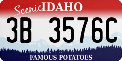 ID license plate 3B3576C