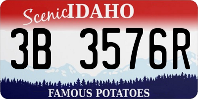 ID license plate 3B3576R