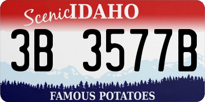 ID license plate 3B3577B