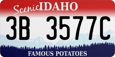 ID license plate 3B3577C