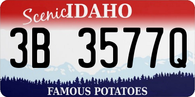 ID license plate 3B3577Q