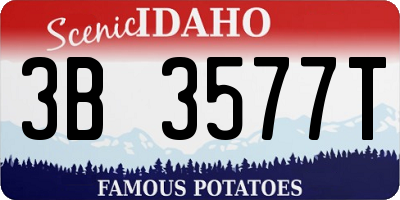 ID license plate 3B3577T
