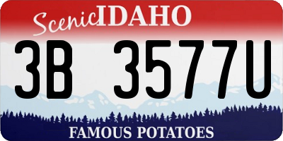 ID license plate 3B3577U