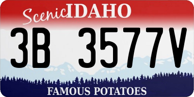 ID license plate 3B3577V