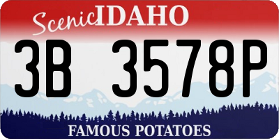 ID license plate 3B3578P